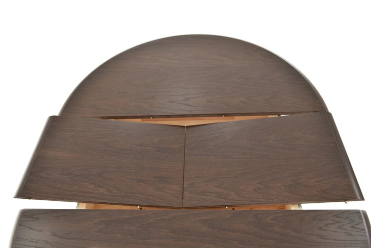 Кухонный стол раскладной Фабрицио-1 исп. Круг 820, Тон 9 (Морилка/Эмаль) в Шадринске - изображение 4