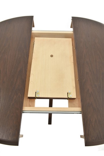 Кухонный стол раскладной Фабрицио-1 исп. Круг 820, Тон 9 (Морилка/Эмаль) в Шадринске - изображение 6