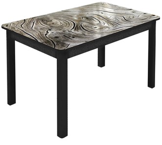 Кухонный стол раздвижной Гамбург Мини, ноги метал. крашеные №23 (Exclusive h140/черный) в Кургане