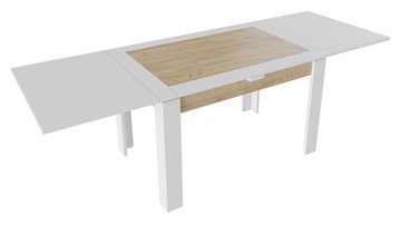Кухонный стол раздвижной Хьюстон тип 4 (Белый/Дуб Крафт золотой) в Кургане - предосмотр 1