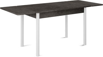 Кухонный раздвижной стол Милан-2 EVO, ноги белые, серый камень в Кургане - предосмотр 1