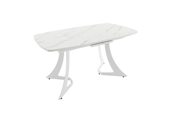 Кухонный раскладной стол Милан Пластик (Камень белый) в Кургане