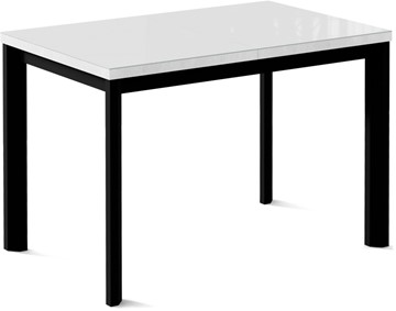 Раздвижной стол Нагано-1G (ноги черные, стекло cristal/белый цемент) в Шадринске