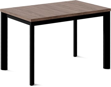 Кухонный стол раздвижной Нагано-1L (ноги черные, дуб табако) в Кургане - предосмотр