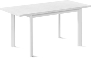 Кухонный раскладной стол Нагано-1L (ноги металлические белые, белый цемент) в Шадринске - предосмотр 1