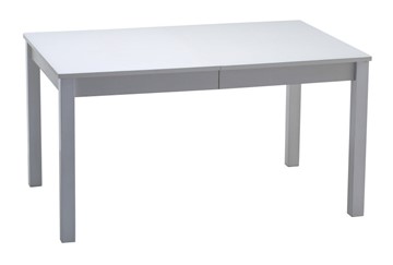 Кухонный раскладной стол Нагано-2 стекло белое opti (хром-лак) в Шадринске - предосмотр