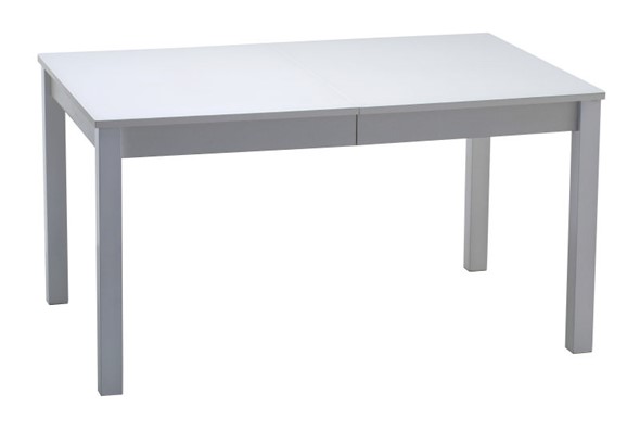Кухонный раскладной стол Нагано-2 стекло белое opti (хром-лак) в Шадринске - изображение