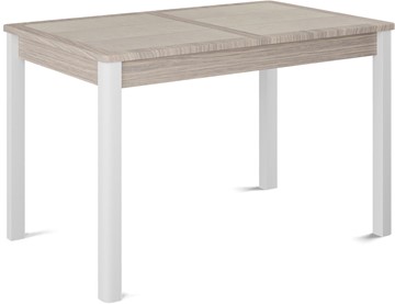 Кухонный раскладной стол Ницца-1 ПЛ (ноги белые, плитка бежевая/лофт) в Кургане