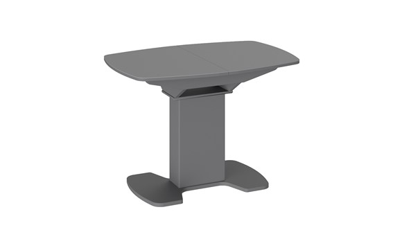 Раздвижной стол Портофино (СМ(ТД)-105.01.11(1)), цвет Серое/Стекло серое матовое LUX в Шадринске - изображение