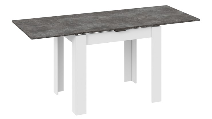 Кухонный стол раскладной Промо тип 3 (Белый/Ателье темный) в Шадринске - изображение 1