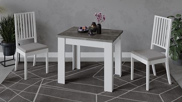 Кухонный стол раскладной Промо тип 3 (Белый/Ателье темный) в Шадринске - предосмотр 5
