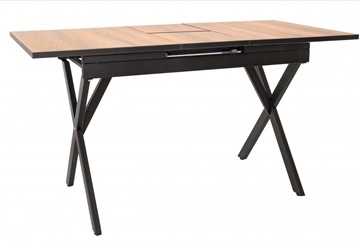 Кухонный стол раскладной Стайл № 11 (1100/1500*700 мм.) столешница пластик, форма Флан, с механизмом бабочка в Кургане