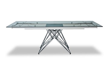 Кухонный стол раскладной T-041 (140) прозрачный в Шадринске - предосмотр 1