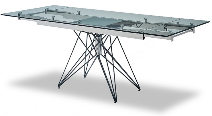 Кухонный стол раскладной T-041 (140) прозрачный в Шадринске - изображение 3