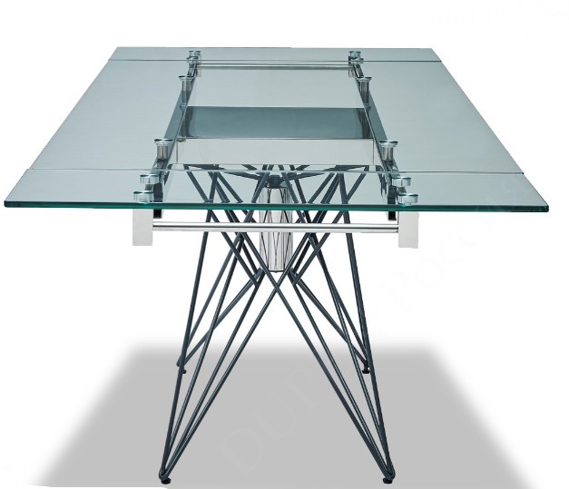 Кухонный стол раскладной T-041 (140) прозрачный в Шадринске - изображение 4