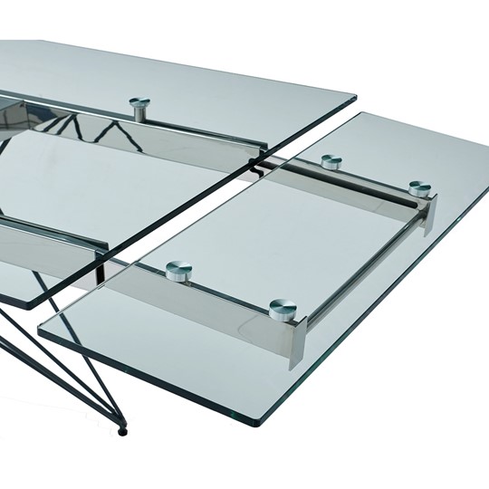 Кухонный стол раскладной T-041 (140) прозрачный в Шадринске - изображение 5