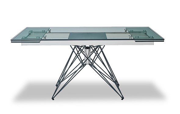 Кухонный стол раскладной T-041 (140) прозрачный в Шадринске - изображение