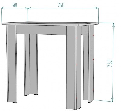 Кухонный стол T94, ДВ в Шадринске - изображение 1