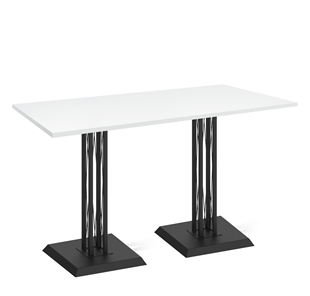 Кухонный обеденный стол SHT-TU6-BS2/Н110 (2 шт.)/ТT 120/80 (черный/белый шагрень) в Кургане