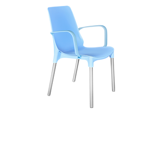 Кухонный стул SHT-ST76/S424 (голубой/хром лак) в Шадринске
