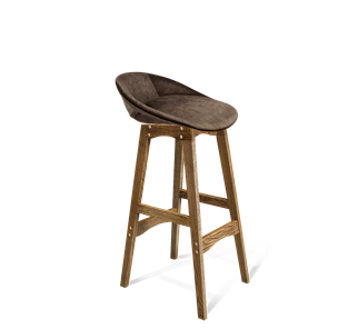 Барный стул SHT-ST19-SF1 / SHT-S65 (кофейный трюфель/дуб брашированный коричневый) в Кургане