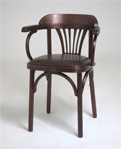 Кухонный стул Венский мягкий, кожзам коричневый/темный тон в Кургане