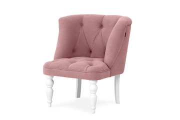 Кресло на ножках Бриджит розовый ножки белые в Шадринске
