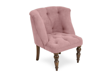 Мягкое кресло Бриджит розовый ножки коричневые в Кургане - предосмотр
