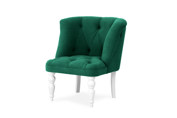 Кресло на ножках Бриджит зеленый ножки белые в Кургане