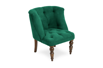 Кресло Бриджит зеленый ножки коричневые в Кургане