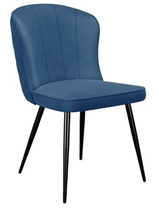 Кухонный стул 209, микровелюр B8 blue, ножки черные в Шадринске