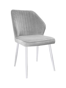 Мягкий стул 222 v08 светло-серый, ножки белые в Шадринске