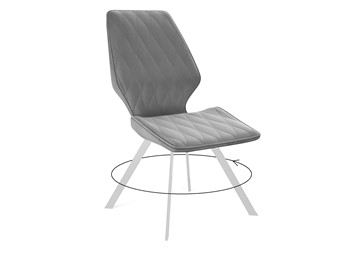 Обеденный стул 243 PRO поворотный серый/белый в Шадринске