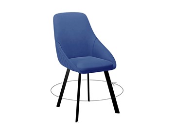 Обеденный стул 246 Поворотный синий/черный в Шадринске