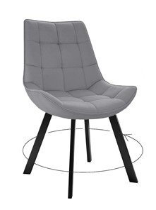 Обеденный стул 263 Поворотный, Микровелюр B22 Grey / опоры черные в Шадринске