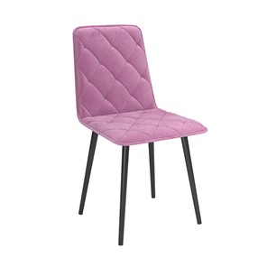 Обеденный стул Антика, велюр тенерифе розовый/Цвет металл черный в Кургане