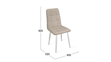 Кухонный стул Аспен К1С (Белый матовый/Микровелюр Duna Brilliant) в Шадринске - предосмотр 5