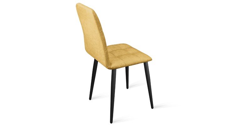 Кухонный стул Аспен К1С (Черный муар/Микровелюр Duna Curcuma) в Шадринске - изображение 2