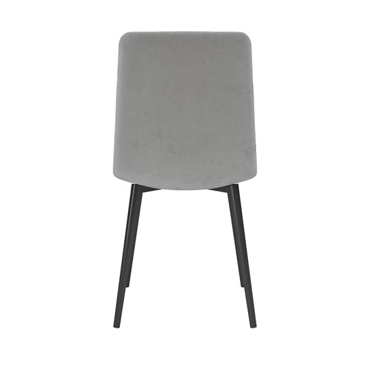 Обеденный стул Белла, велюр тенерифе грей/Цвет металл черный в Шадринске - изображение 3