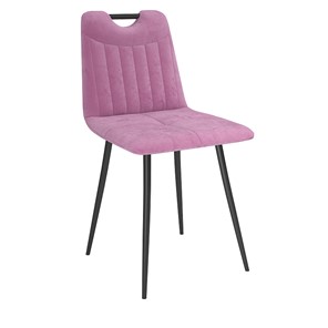 Обеденный стул Брандо, велюр тенерифе розовый/Цвет металл черный в Шадринске
