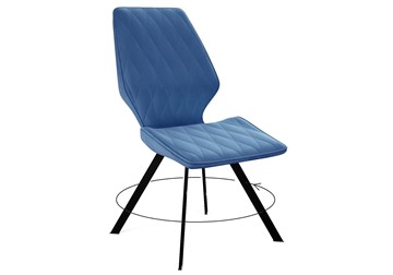 Кухонный стул DikLine 243 поворотный B8 BLUE, ножки черные в Шадринске