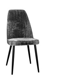 Кухонный стул DikLine 326 микровелюр M14 серый, ножки черные в Шадринске