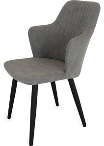 Обеденный стул Йорк, ноги черные круглые XXL (R38)/велюр T180 Светло-серый в Шадринске