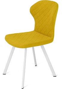 Кухонный стул Марио (Желтый Т182/ноги белые) в Кургане