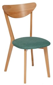 Кухонный стул MAXI (Макси), бук/ткань 86x48,5x54,5 Морская волна/ натуральный бук арт.19590 в Шадринске