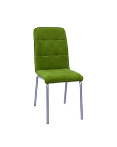 Обеденный стул Премьер  квадрат зеленый С166 (под хром) в Кургане