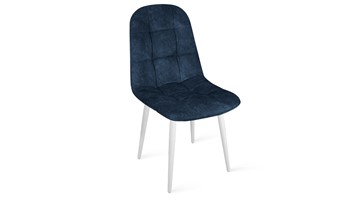 Кухонный стул Райс К1С (Белый матовый/Микровелюр Wellmart Blue) в Шадринске