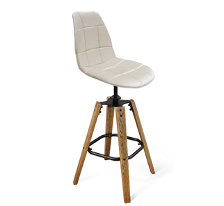 Барный стул SHT-ST29-C/S93 (жемчужный/брашированный коричневый/черный муар) в Кургане