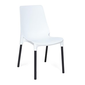 Обеденный стул GENIUS (mod 75) 46x56x84 белый/черные ножки арт.12829 в Шадринске