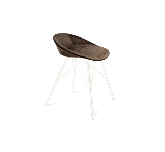 Обеденный стул SHT-ST19-SF1 / SHT-S37 (кофейный трюфель/белый муар) в Кургане